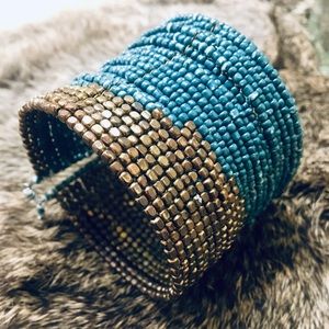 Egyptian Beaded Cuff Bracelet
